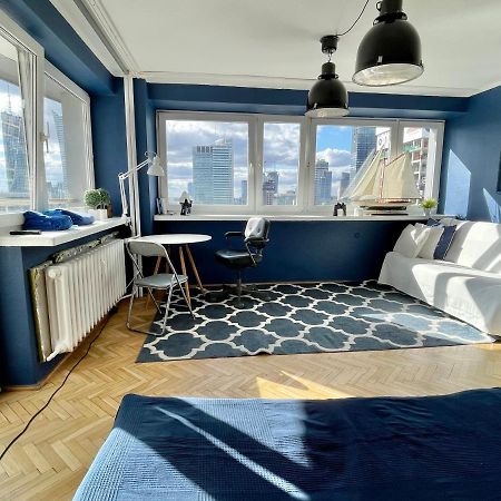 Super Apartament Blue Scisle Centrum Dwie Linie Metra Netflix Wifi 300 Mbs Panorama Miasta Varsovia Exterior foto