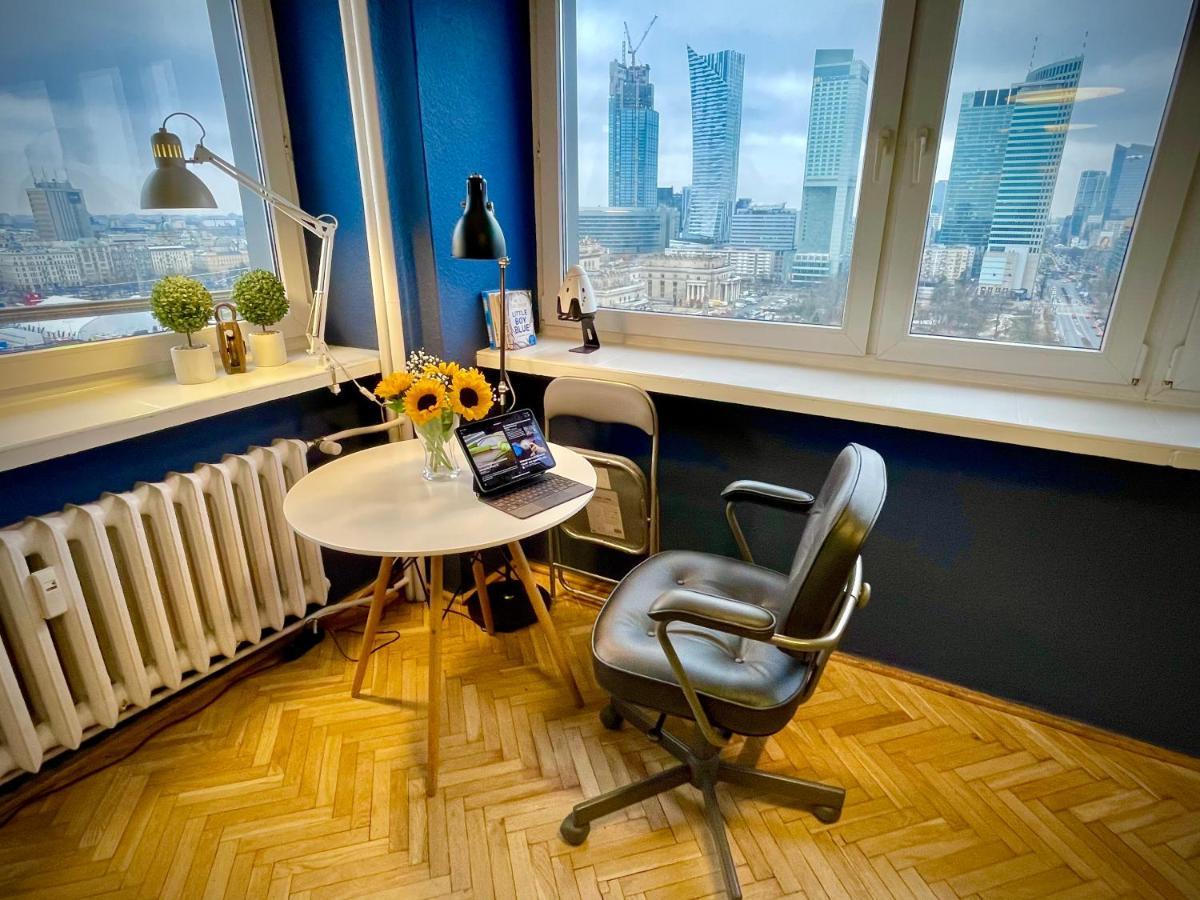 Super Apartament Blue Scisle Centrum Dwie Linie Metra Netflix Wifi 300 Mbs Panorama Miasta Varsovia Exterior foto