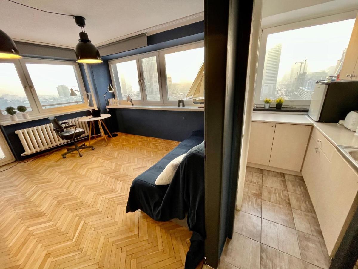 Super Apartament Blue Scisle Centrum Dwie Linie Metra Netflix Wifi 300 Mbs Panorama Miasta Varsovia Exterior foto