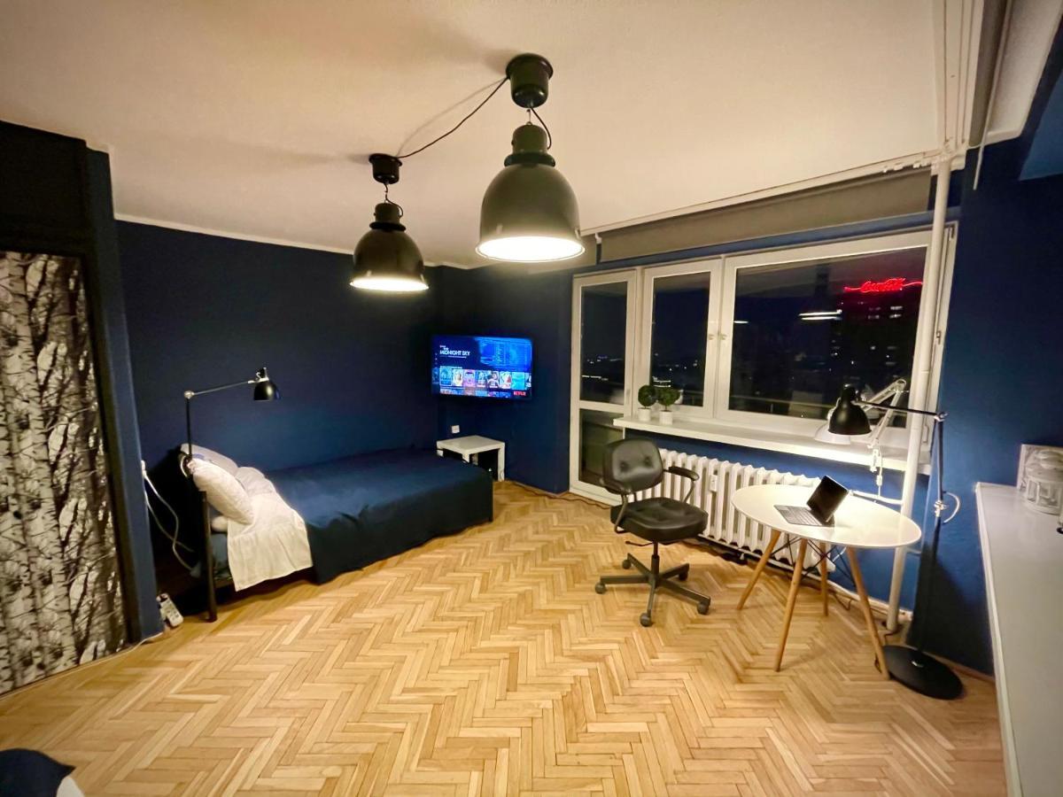 Super Apartament Blue Scisle Centrum Dwie Linie Metra Netflix Wifi 300 Mbs Panorama Miasta Varsovia Exterior foto