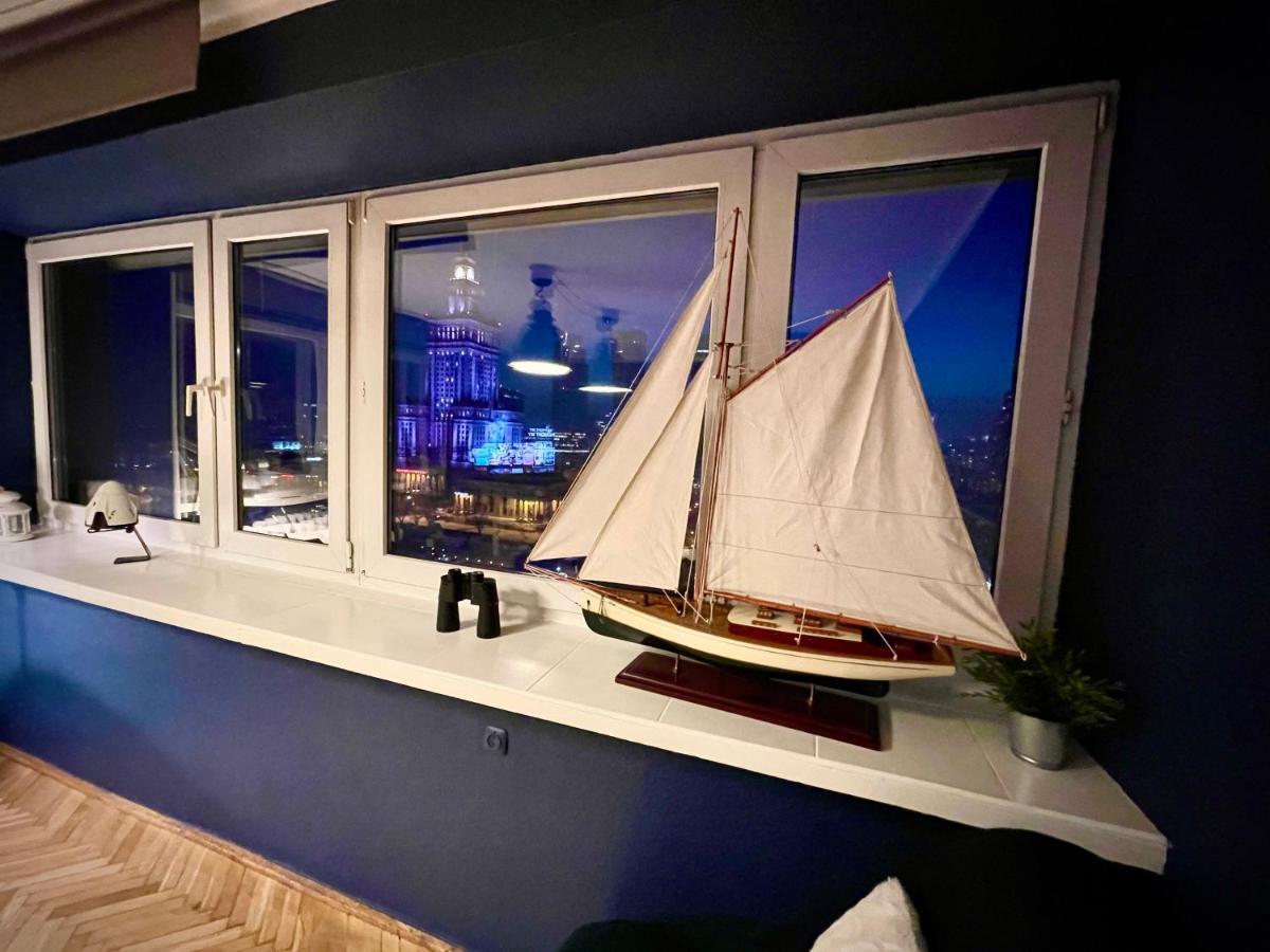 Super Apartament Blue Scisle Centrum Dwie Linie Metra Netflix Wifi 300 Mbs Panorama Miasta Varsovia Exterior foto
