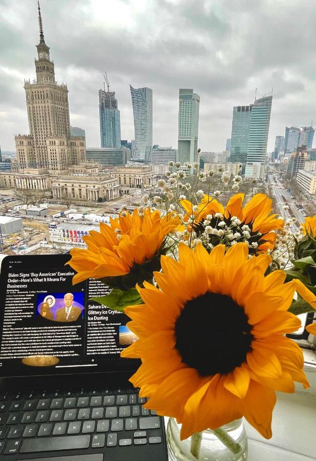 Super Apartament Blue Scisle Centrum Dwie Linie Metra Netflix Wifi 300 Mbs Panorama Miasta Varsovia Exterior foto