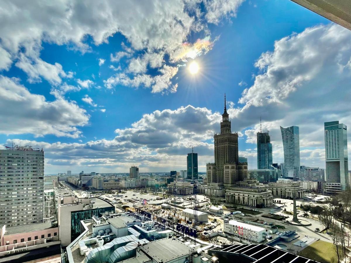 Super Apartament Blue Scisle Centrum Dwie Linie Metra Netflix Wifi 300 Mbs Panorama Miasta Varsovia Exterior foto